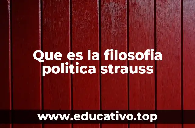 Que es la filosofia politica strauss