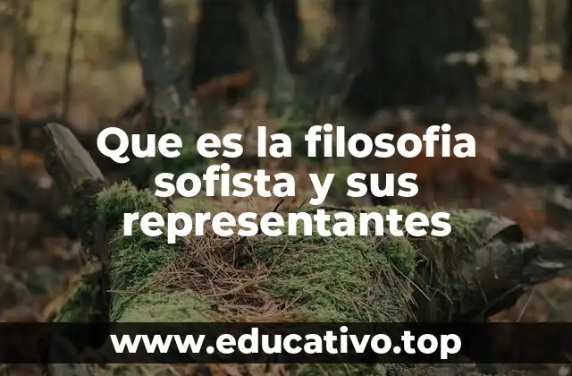 Que es la filosofia sofista y sus representantes