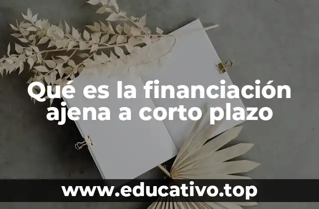 Qué es la financiación ajena a corto plazo