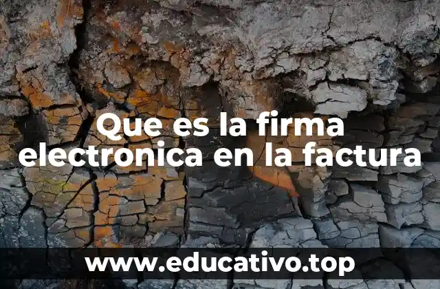 Que es la firma electronica en la factura