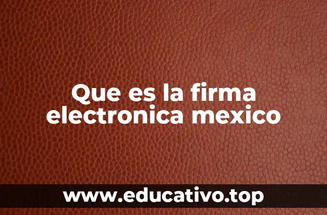 Que es la firma electronica mexico