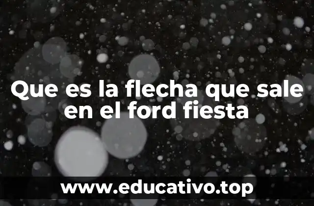 Que es la flecha que sale en el ford fiesta