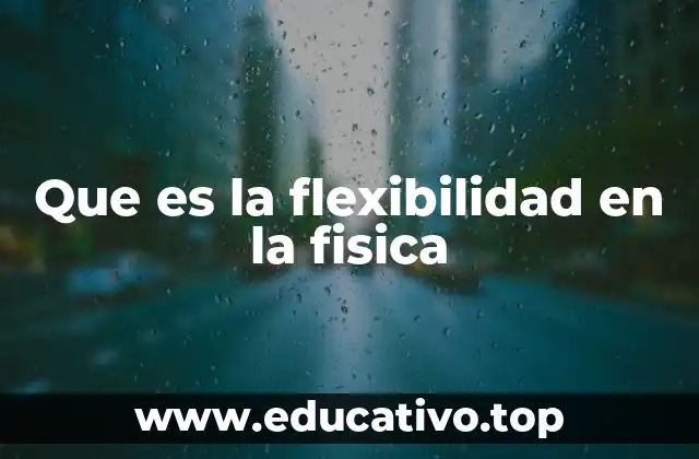 Que es la flexibilidad en la fisica