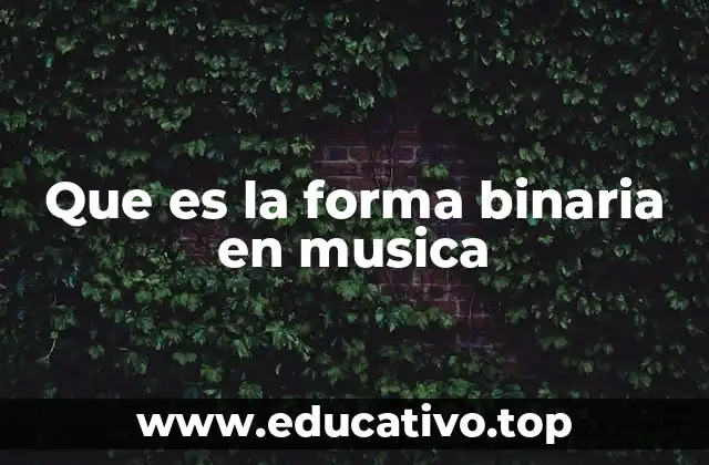 Que es la forma binaria en musica