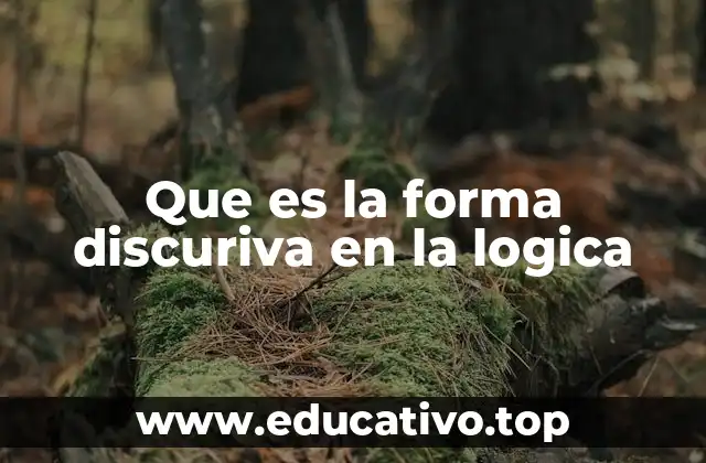 Que es la forma discuriva en la logica