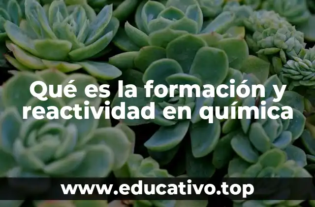 Qué es la formación y reactividad en química
