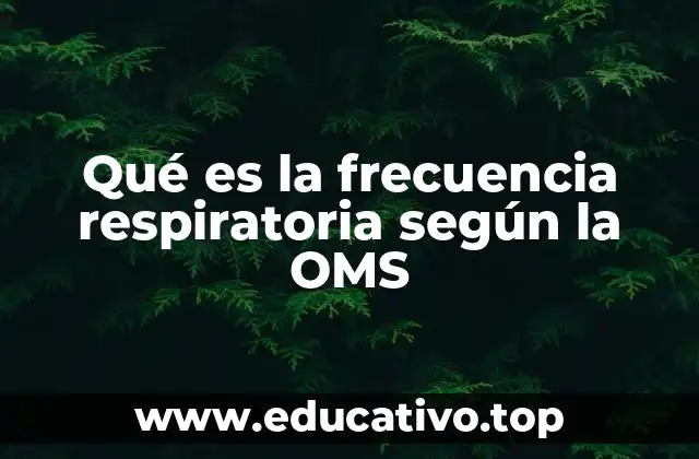 Qué es la frecuencia respiratoria según la OMS