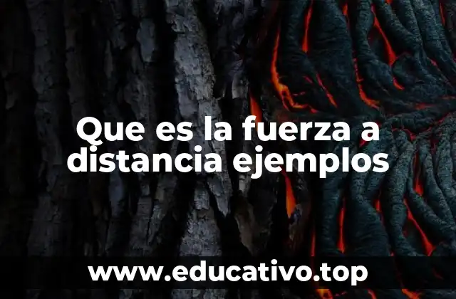 Que es la fuerza a distancia ejemplos