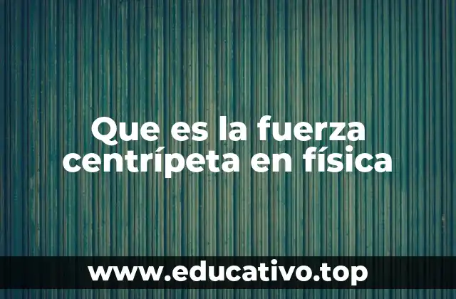 Que es la fuerza centrípeta en física