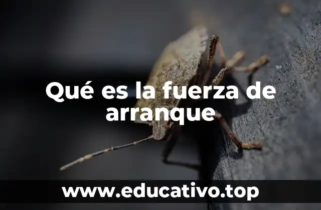 Qué es la fuerza de arranque