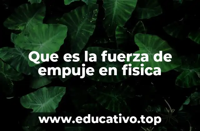 Que es la fuerza de empuje en fisica