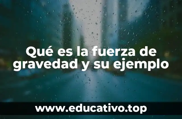Qué es la fuerza de gravedad y su ejemplo