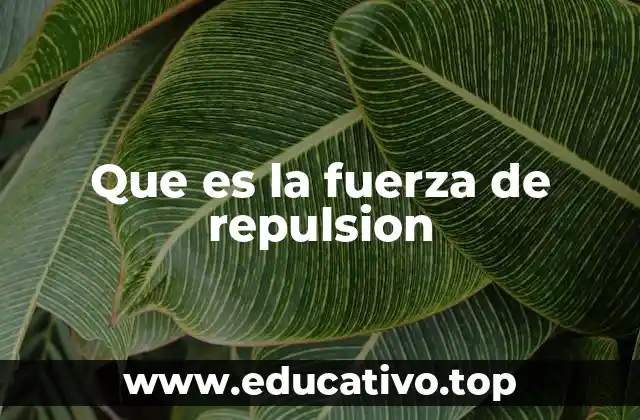 Que es la fuerza de repulsion