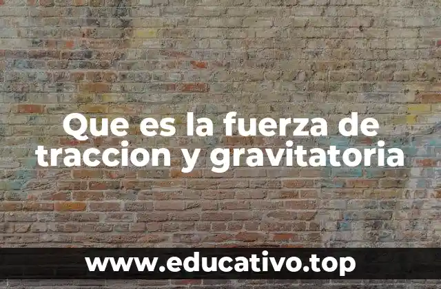 Que es la fuerza de traccion y gravitatoria