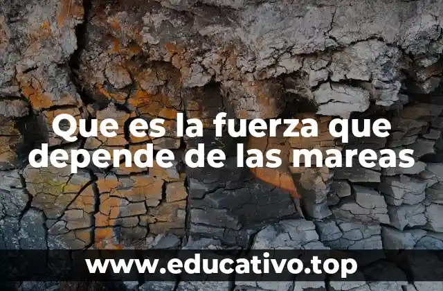 Que es la fuerza que depende de las mareas
