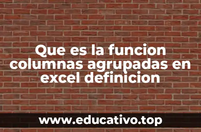 Que es la funcion columnas agrupadas en excel definicion