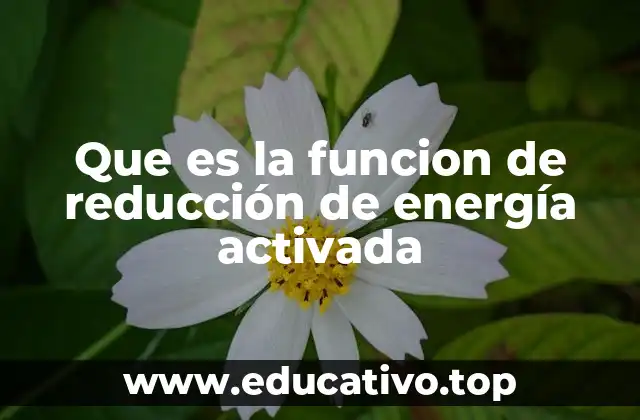 Que es la funcion de reducción de energía activada