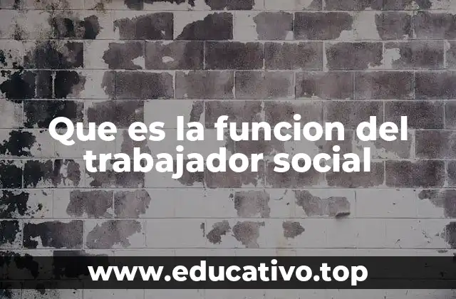 Que es la funcion del trabajador social