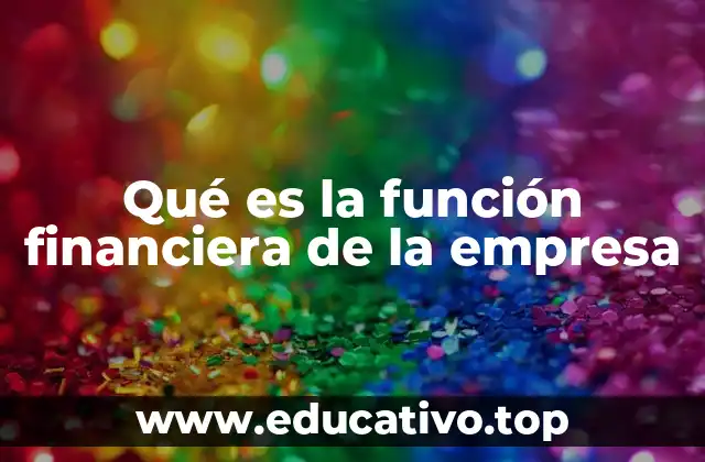 Qué es la función financiera de la empresa