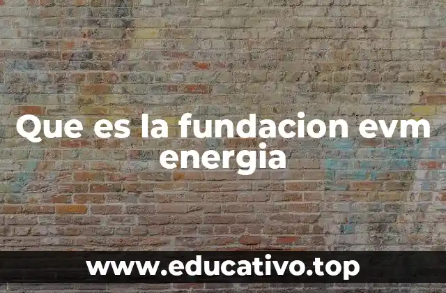 Que es la fundacion evm energia
