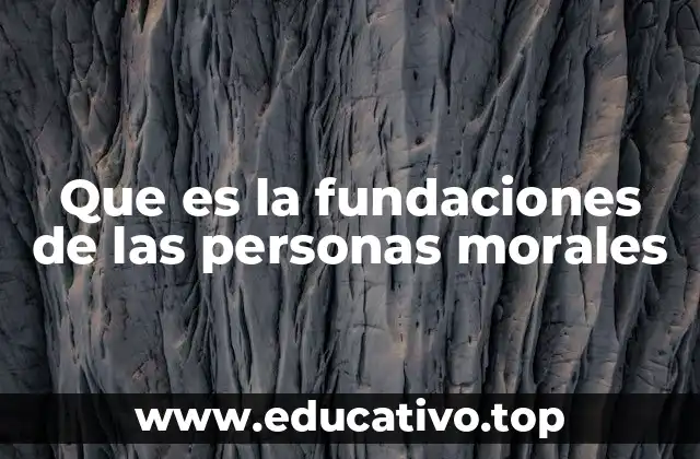 Que es la fundaciones de las personas morales