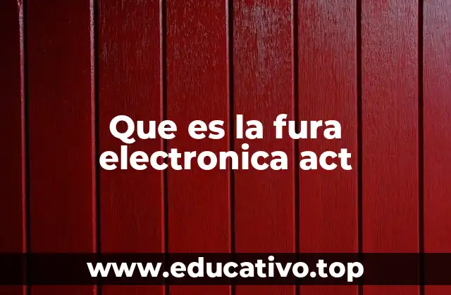 Que es la fura electronica act