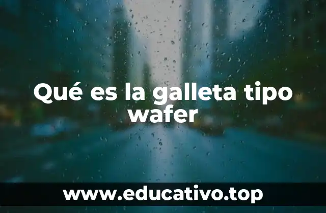 Qué es la galleta tipo wafer