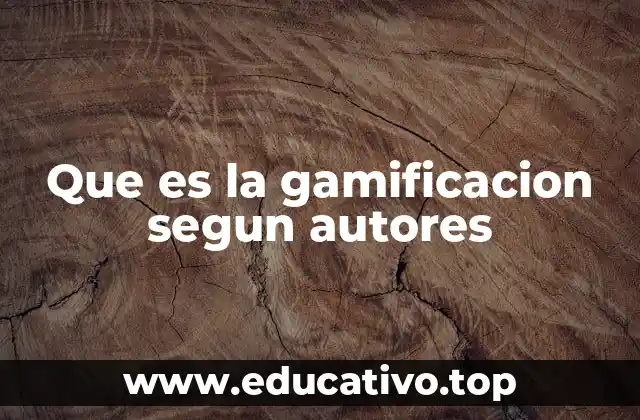 Que es la gamificacion segun autores