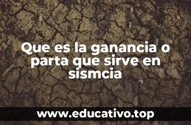 Que es la ganancia o parta que sirve en sismcia