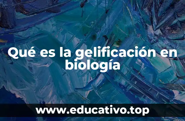 Qué es la gelificación en biología
