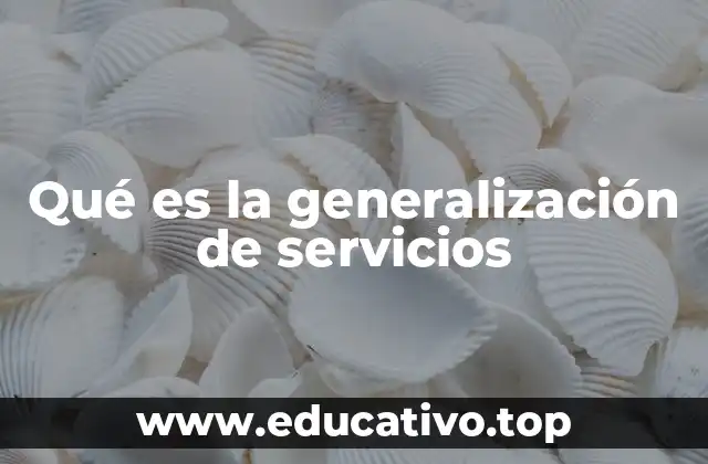 Qué es la generalización de servicios