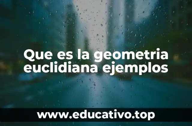 Que es la geometria euclidiana ejemplos