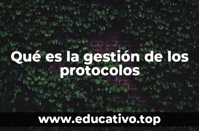 Qué es la gestión de los protocolos