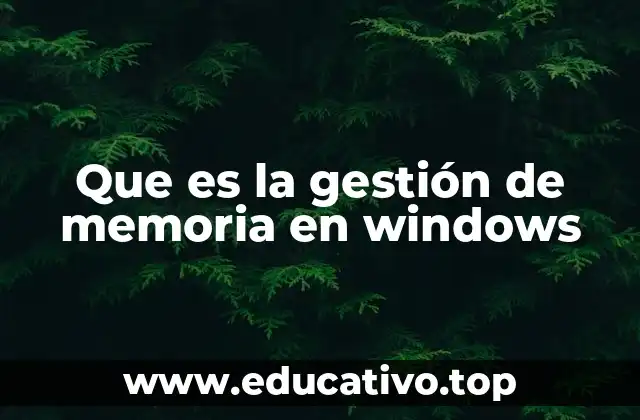Que es la gestión de memoria en windows
