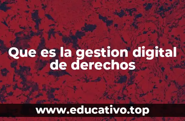 Que es la gestion digital de derechos
