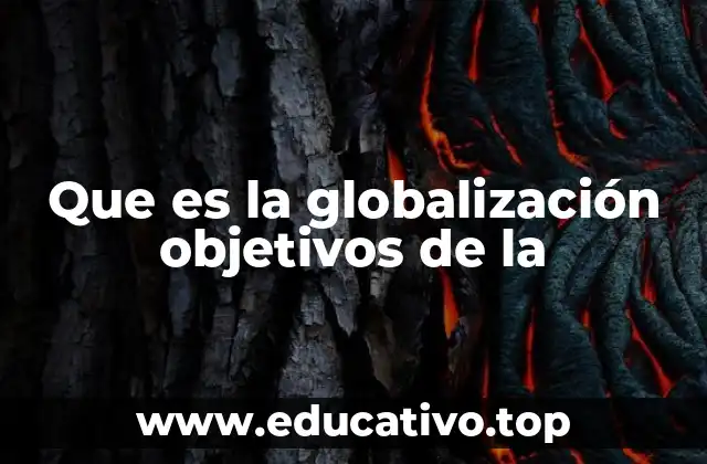 Que es la globalización objetivos de la