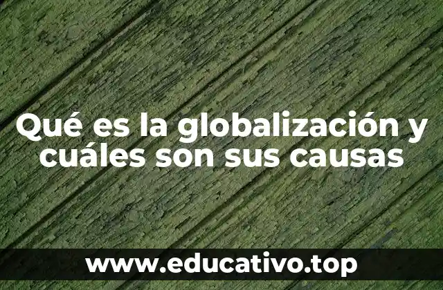 Qué es la globalización y cuáles son sus causas