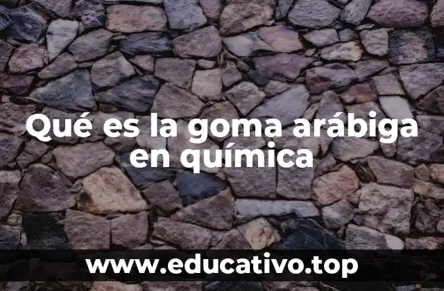 Qué es la goma arábiga en química