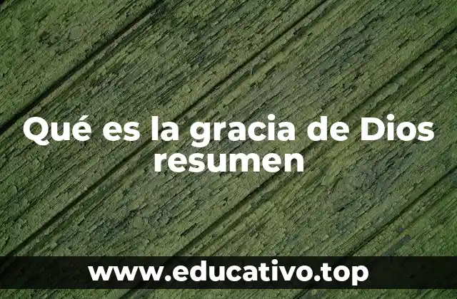 Qué es la gracia de Dios resumen