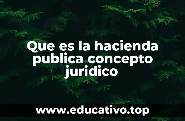 Que es la hacienda publica concepto juridico