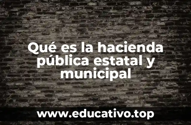 Qué es la hacienda pública estatal y municipal