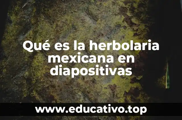 Qué es la herbolaria mexicana en diapositivas