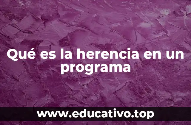 Qué es la herencia en un programa