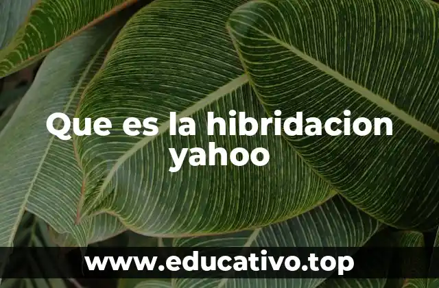 Que es la hibridacion yahoo
