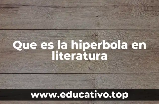 Que es la hiperbola en literatura