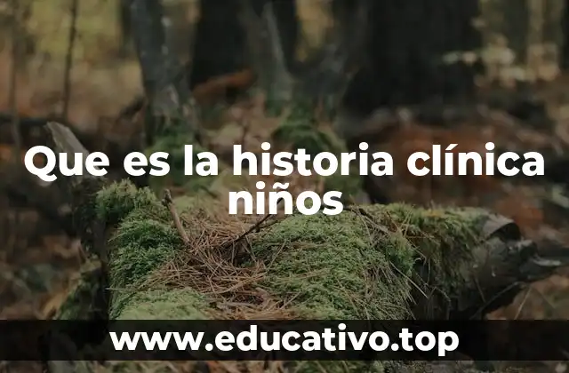 Que es la historia clínica niños