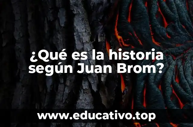 ¿Qué es la historia según Juan Brom?