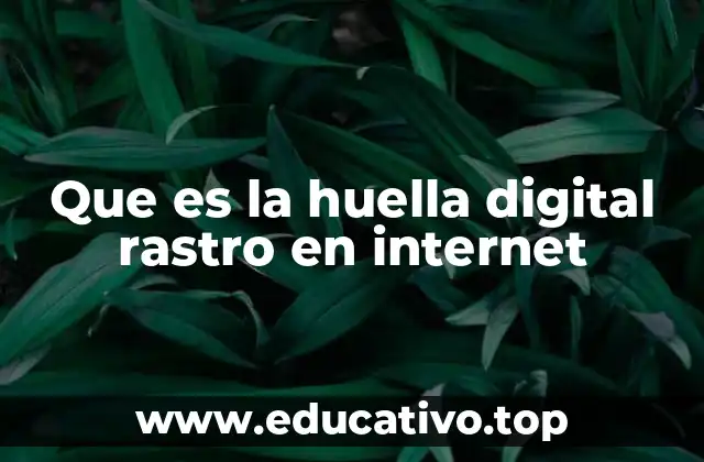 Que es la huella digital rastro en internet
