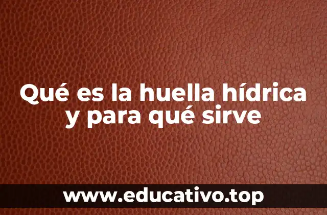 Qué es la huella hídrica y para qué sirve