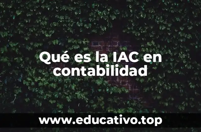 Qué es la IAC en contabilidad